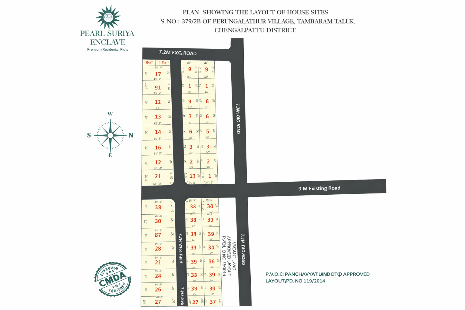 Pearl Suriya Enclave Layout Plan